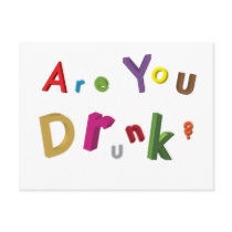 Are You Drunk? postcards by fractalthinker Are You Drunk? postcards