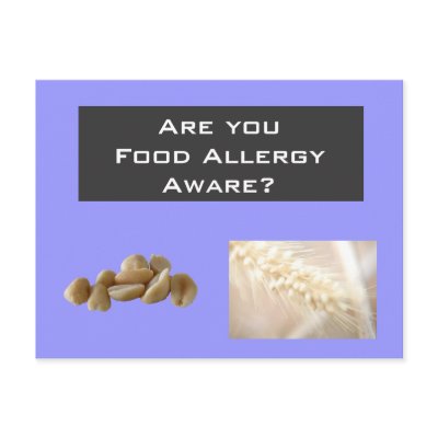 Are you food allergy aware postcards by allergywarnings