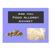 Are you food allergy aware postcards