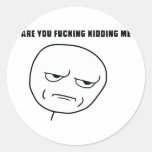 Are You Fucking Kidding Me Rage Face Meme Sticker