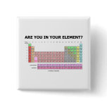 Are You In Your Element? (Periodic Table Humor) Buttons