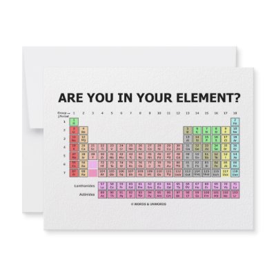 Are You In Your Element? (Periodic Table Humor) Invites by wordsunwords