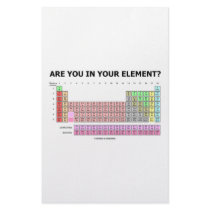 Are You In Your Element? (Periodic Table Humor) Personalized Stationery
