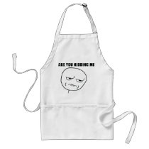 Are You Kidding Me Rage Face Meme Aprons