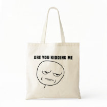 Are You Kidding Me Rage Face Meme Canvas Bag