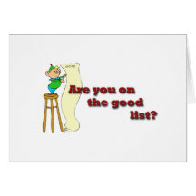 Are you on the good list? card