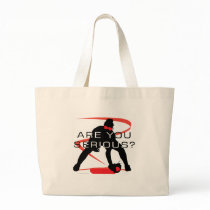 Are you serious Red Fielder Softball Tote Bag