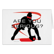 Are you serious Red Fielder Softball Card