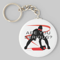Are you serious Red Fielder Softball keychains