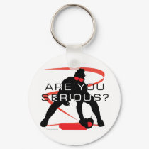 Are you serious Red Fielder Softball keychains
