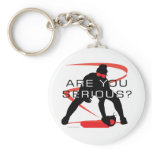 Are you serious Red Fielder Softball keychains