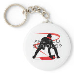 Are you serious Red Fielder Softball Key Chains