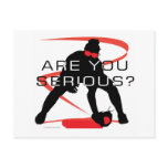 Are you serious Red Fielder Softball Postcard