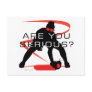 Are you serious Red Fielder Softball Postcard
