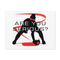 Are you serious Red Fielder Softball postcards by DT_Studios Are you serious Red Fielder Softball postcards