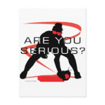 Are you serious Red Fielder Softball Postcards