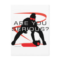Are you serious Red Fielder Softball postcards by DT_Studios Are you serious Red Fielder Softball postcards