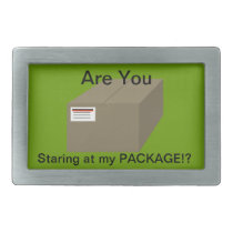Are You Staring At My Package Men's Belt Buckle