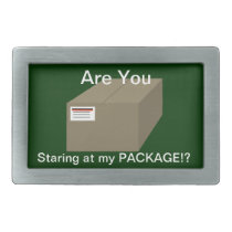 Are You Staring At My Package Men's Belt Buckle