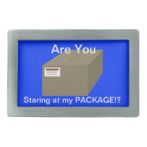 Are You Staring At My Package Men's Belt Buckle
