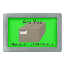Are You Staring At My Package Men's Belt Buckle