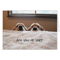 "Are You Up Yet?" Golden Retriever Greeting Card
