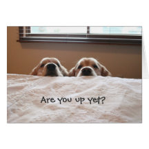 "Are You Up Yet?" Golden Retriever Greeting Card