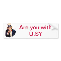 Are you with US? Bumper Stickers