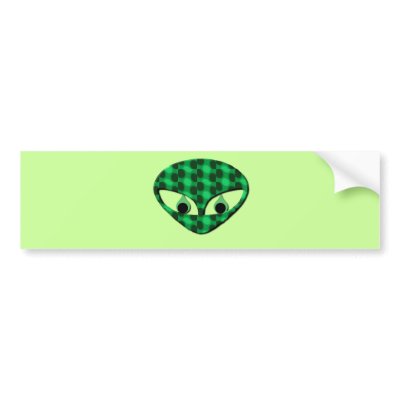 Area 51 Alien Bumper Sticker by UFOGifts