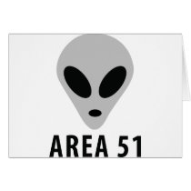 area 51 - alien head card