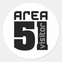 Area 51 Alien Visitor Stickers