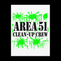 Area 51 Clean-Up Crew postcards