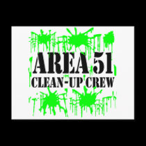 Area 51 Clean-Up Crew postcards