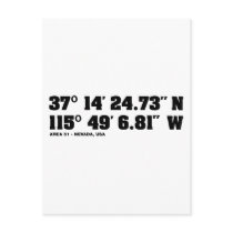 AREA 51 - coordinates Postcard
