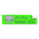 Area 51 Resident Alien Bumper Sticker