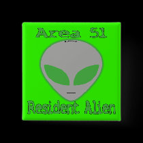 Area 51 Resident Alien buttons