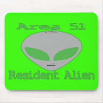 Area 51 Resident Alien mousepads by TopTees Area 51 Resident Alien mousepads