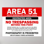 Area 51 - Restricted Area Print
