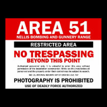 Area 51 - Restricted Area posters