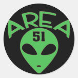 AREA 51 ROUND STICKER