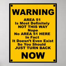 Area 51 ~ Spoof Warning Print