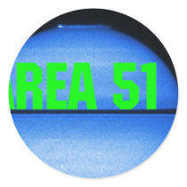 AREA 51 ROUND STICKER