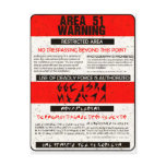 Area 51 Warning Postcard