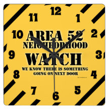 Area 52 Neighborhood Watch Clocks