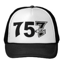Area Code 757city - Black Cap Hat