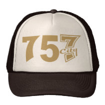 Area Code 757city - Tan Mesh Hats