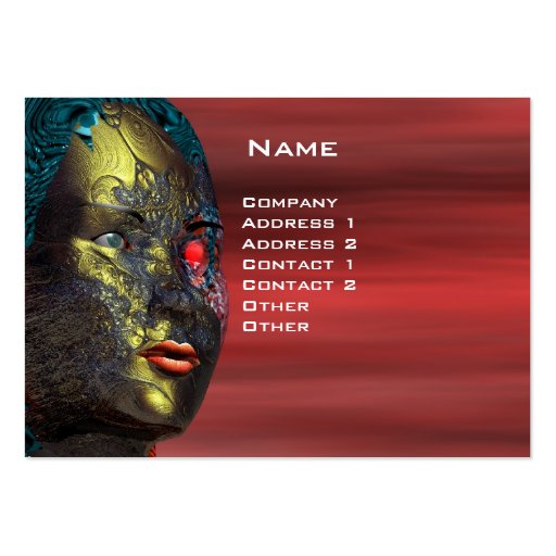 ARES CYBORG  , Red Yellow Business Card Templates (front side)