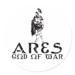 Ares Round Stickers