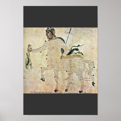 Aretea-The Centaurs By Karolingischer Buchmaler De Print by Artcollection