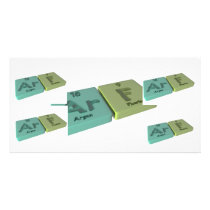 Arf as Ar Argon and F Fluorine Customized Photo Card